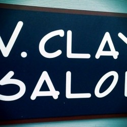 V. Clay Salon Sign